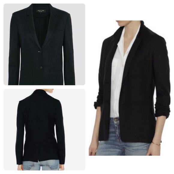 Rag & Bone Gilbert Navy Wool Blazer NWT - Picture 1 of 13